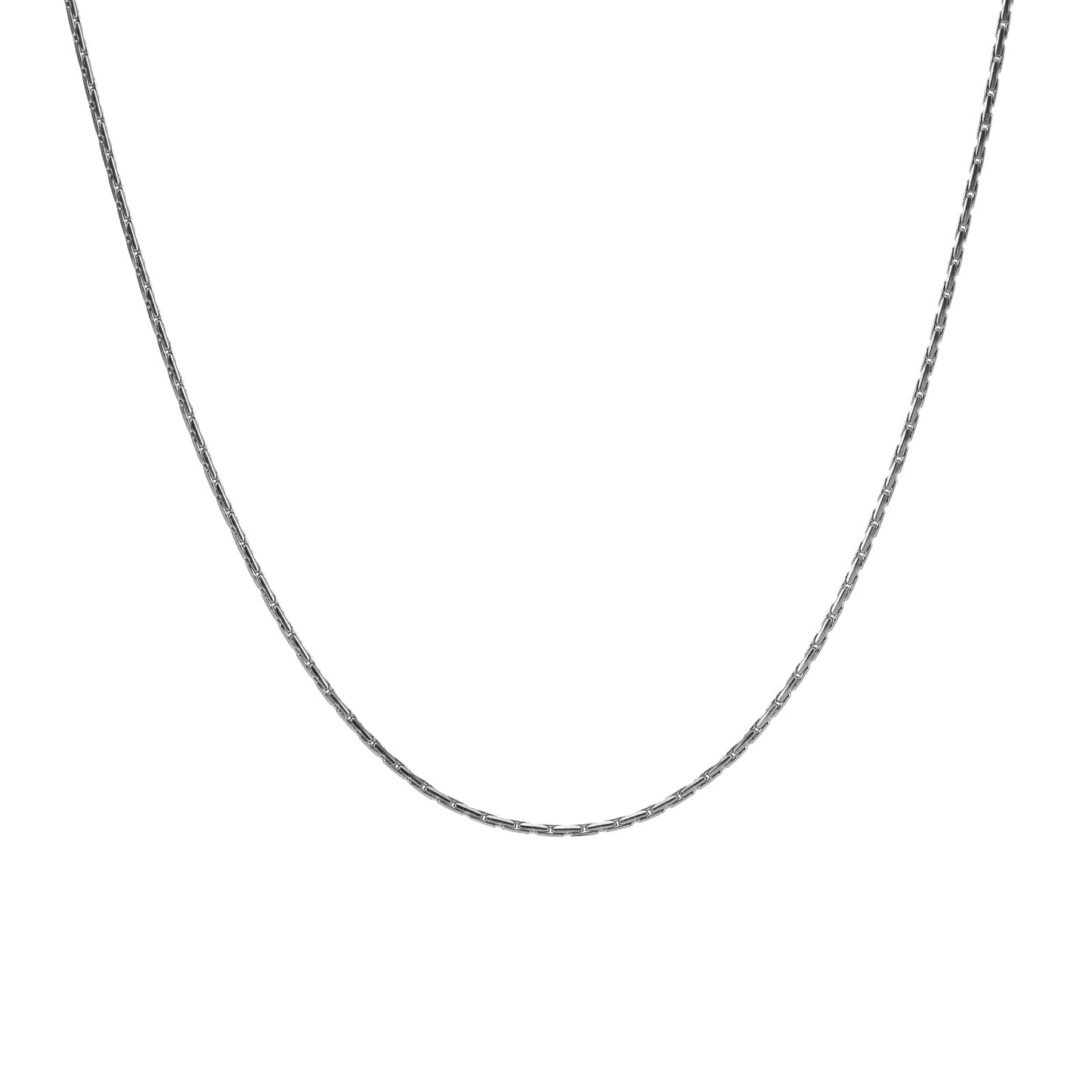 C031W B.Tiff Diamond Cut Chain Necklace/ 1.3mm (An exclusive clasp design)