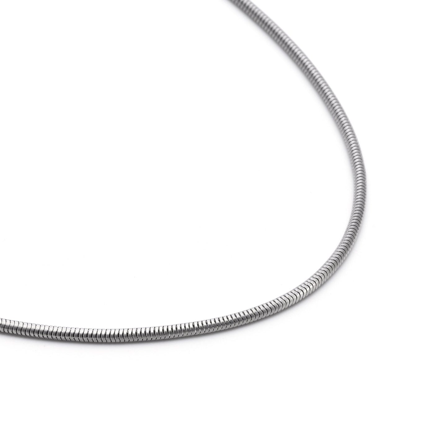 C060W B.Tiff Coil Chain Necklace/ 2mm Thick (An exclusive clasp design)