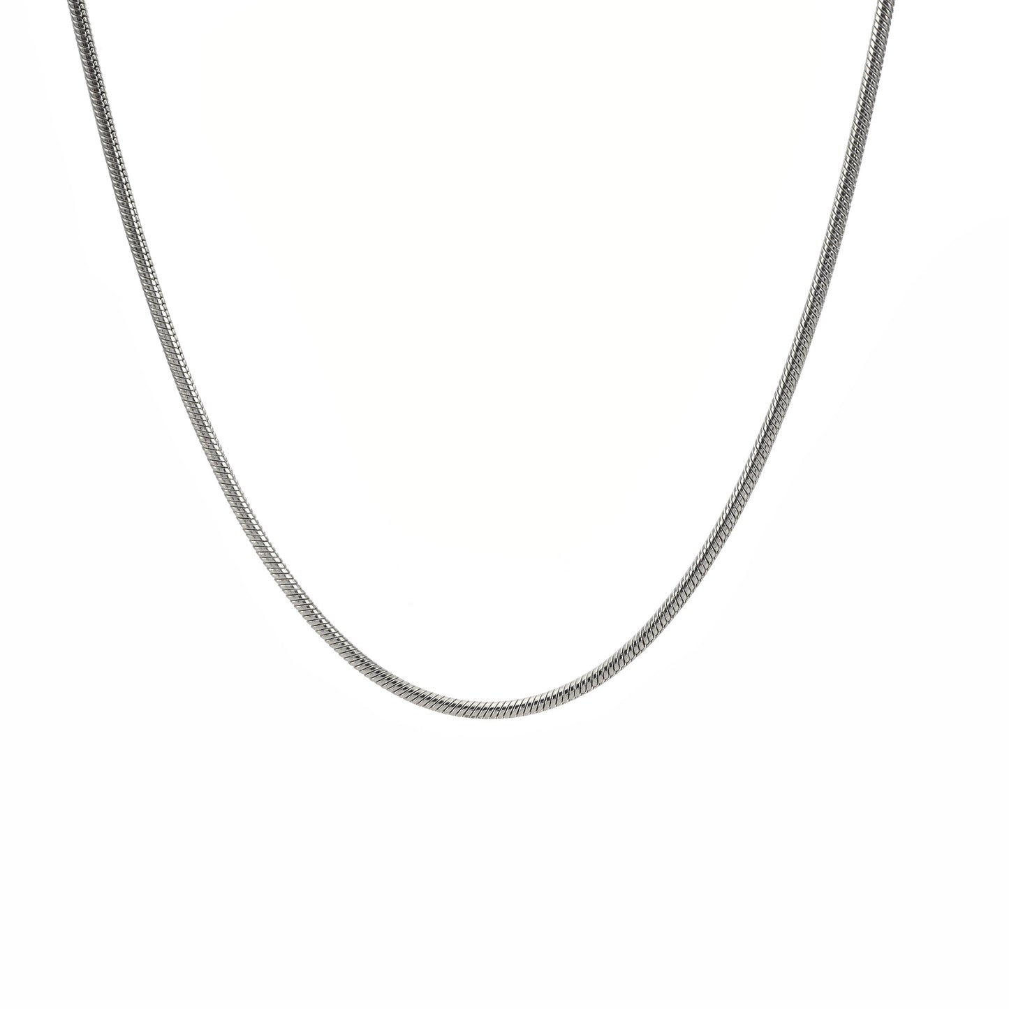 C060W B.Tiff Coil Chain Necklace/ 2mm Thick (An exclusive clasp design)