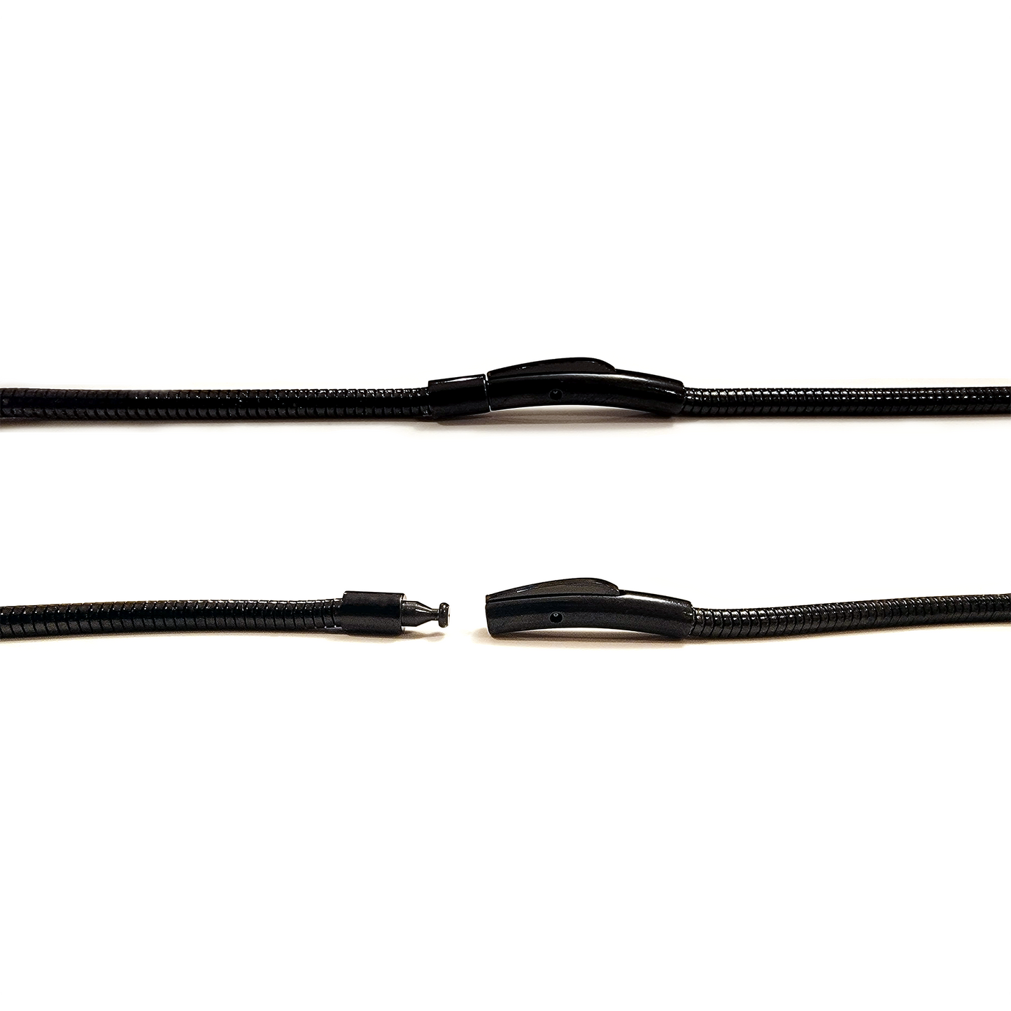 C062B B.Tiff Press Lock Black Coil Chain Necklace/ 2.5mm Thick