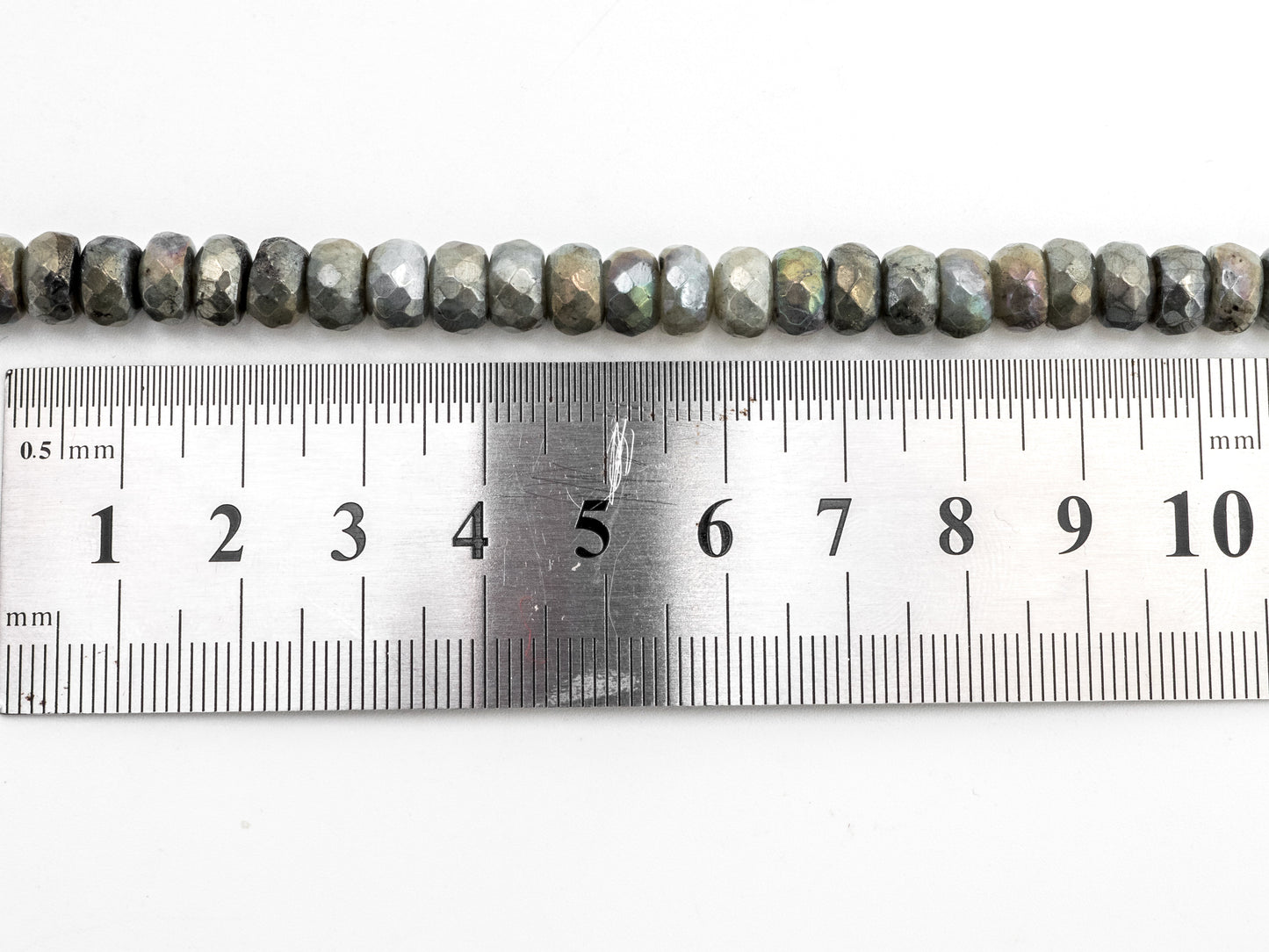 Natural Plated Labradorite beads, 4x6/5x8/6x10/7x12mm Faceted Rondelle Gemstone Beads, Natural labradorite Beads, 15.5inch strand, SKU#U184
