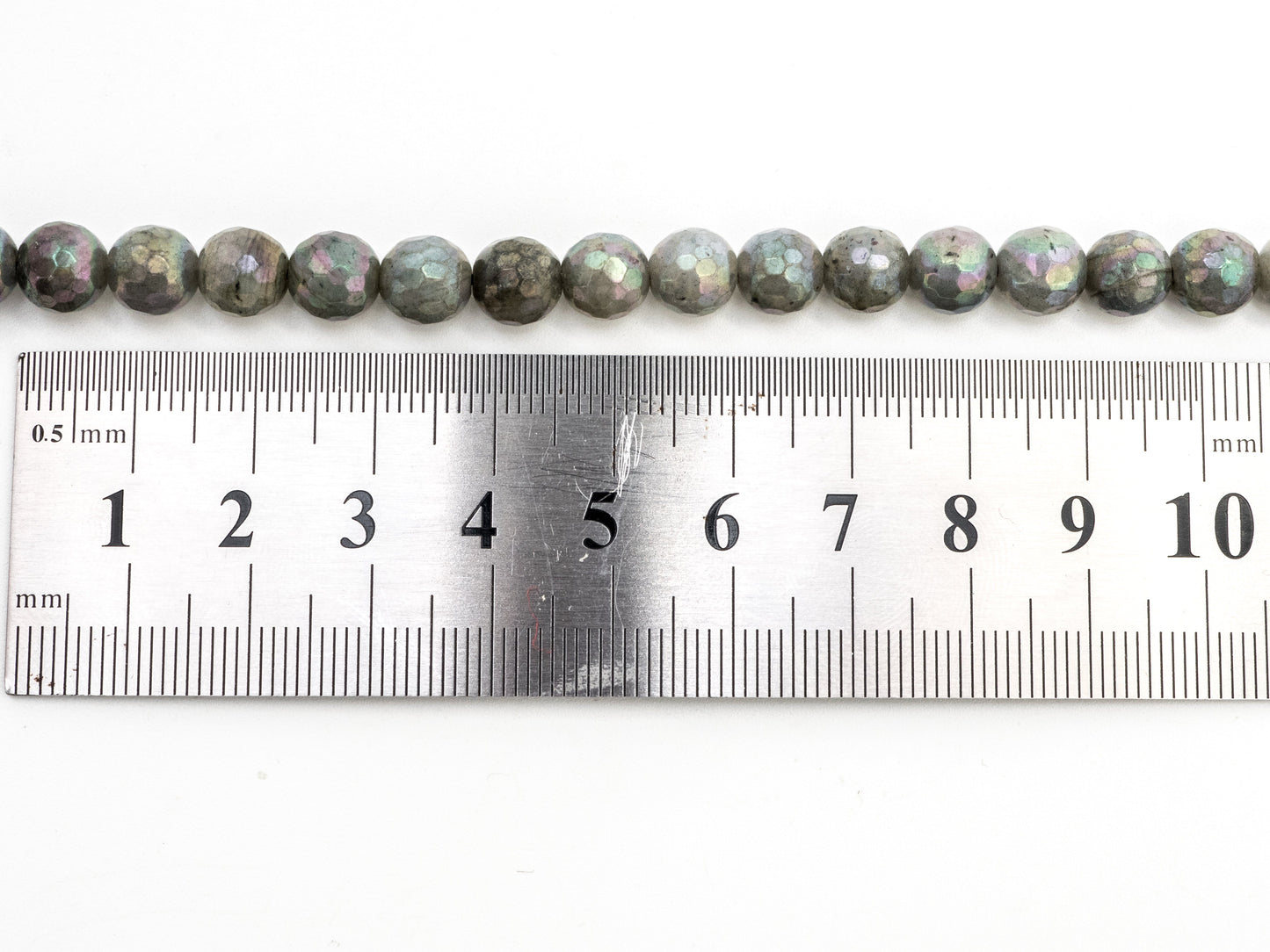 Quality Natural plated Labradorite Faceted Round Beads, 4mm/10mm/12mm Round Faceted Labradorite Gemstone Beads,15.5" Full Strand,SKU#U185