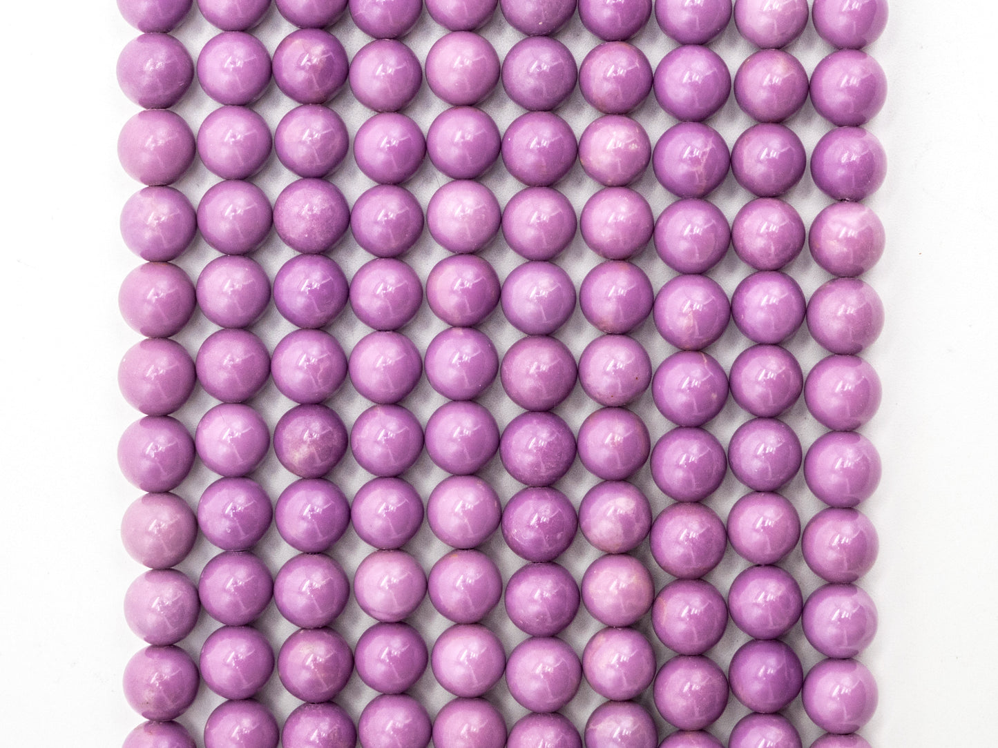 Top Quality Natural Genuine Phosphosiderite Smooth Round Beads, 8mm/10mm/12mm Purple Gemstone Beads,15.5" Full Strand,SKU#U178