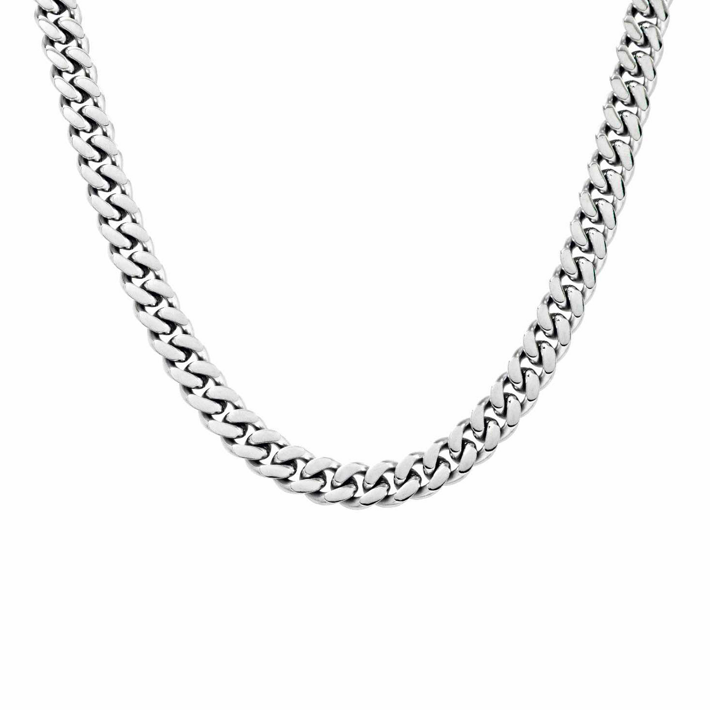 C138W B.Tiff Flat Cuban Link Necklace/ 8mm