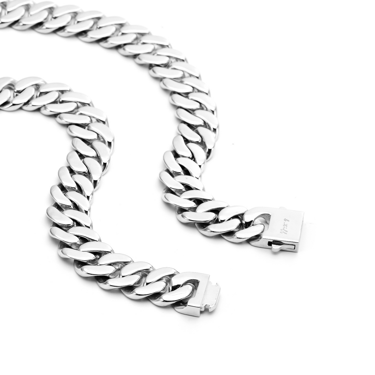 C160W B.Tiff Flat Cuban Link Necklace/ 16mm