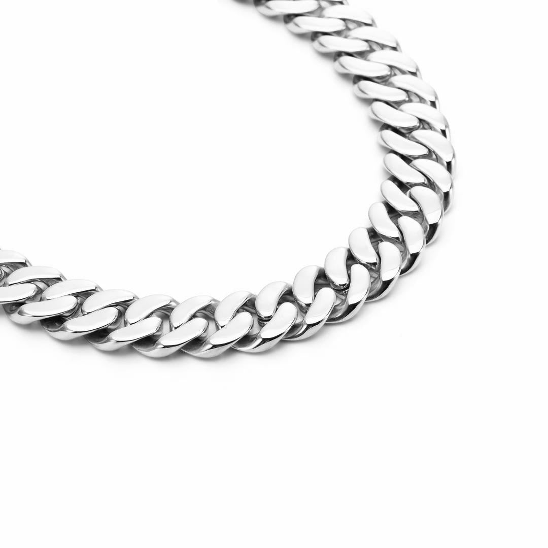 C160W B.Tiff Flat Cuban Link Necklace/ 16mm