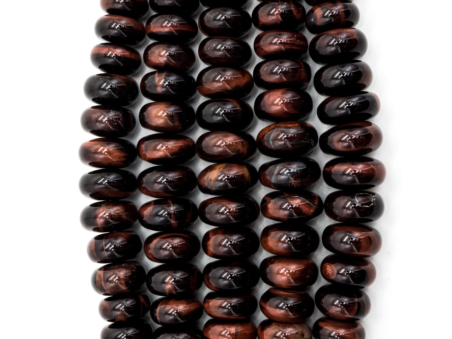 8-18mm High Quality Natural Red Tiger Eye Graduated, Rondelle Smooth/Faceted Gemstone Beads, 15inch strand, SKU#U191/U201
