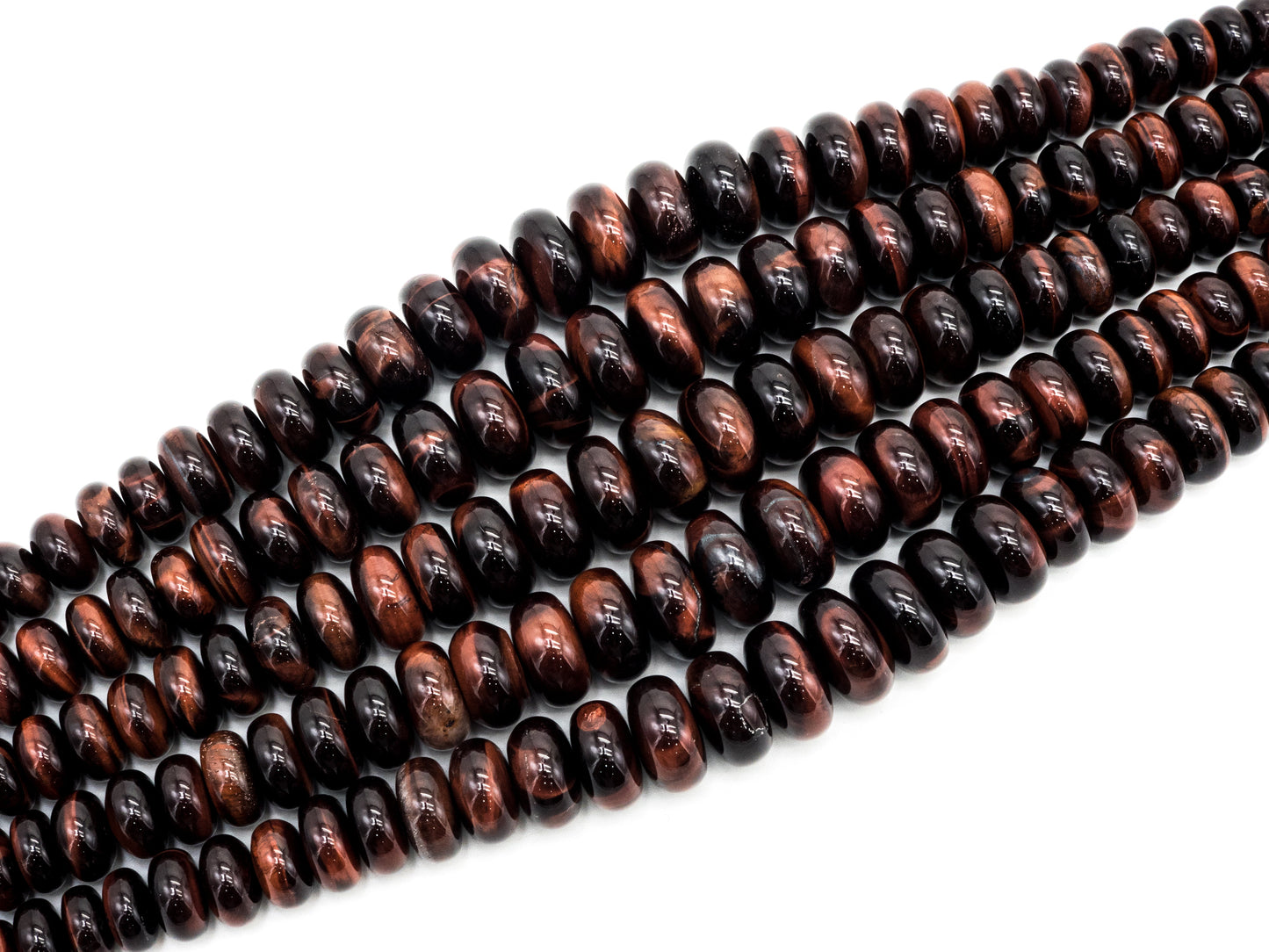 8-18mm High Quality Natural Red Tiger Eye Graduated, Rondelle Smooth/Faceted Gemstone Beads, 15inch strand, SKU#U191/U201