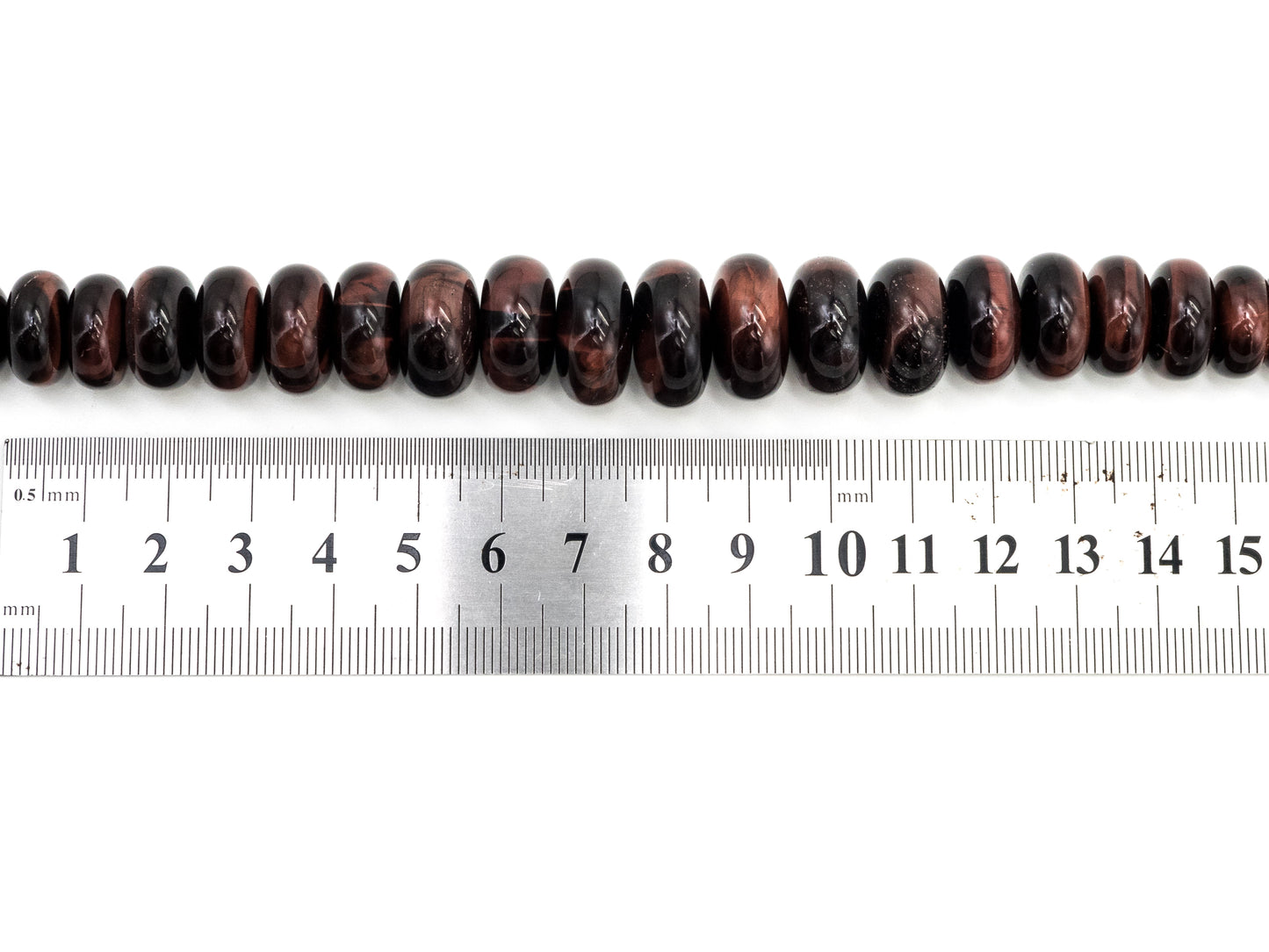 8-18mm High Quality Natural Red Tiger Eye Graduated, Rondelle Smooth/Faceted Gemstone Beads, 15inch strand, SKU#U191/U201