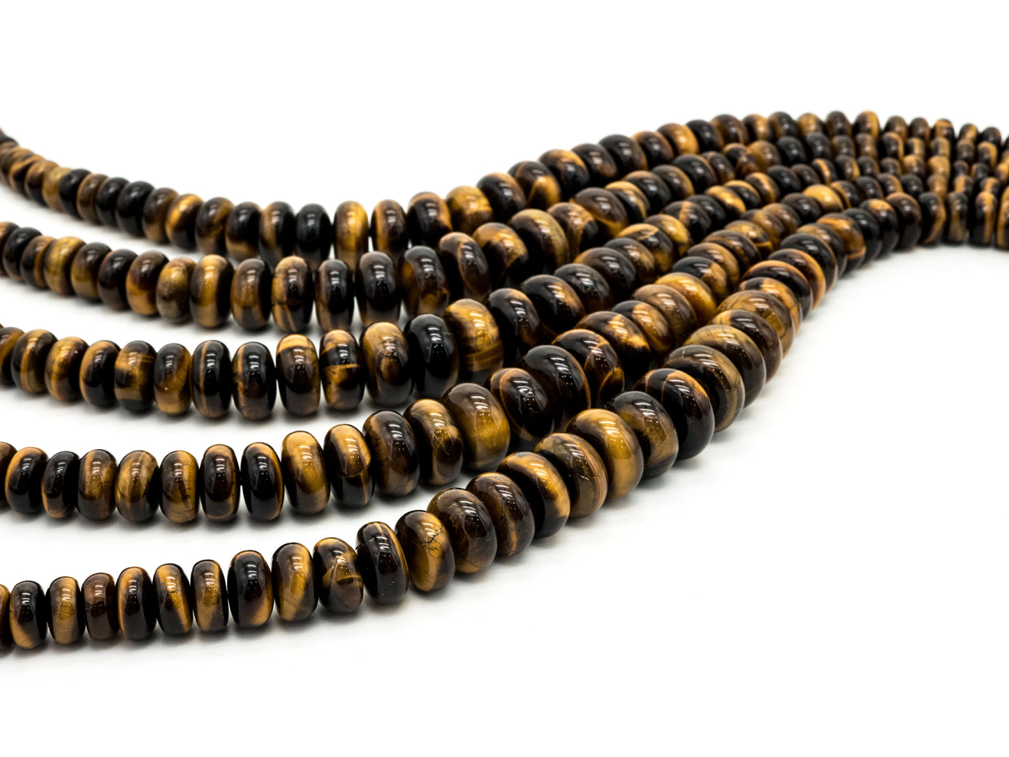 8-18mm High Quality Natural Yellow Tiger Eye Graduated,Faceted/Smooth Rondelle Gemstone Beads, 15inch strand, SKU#U202/u192