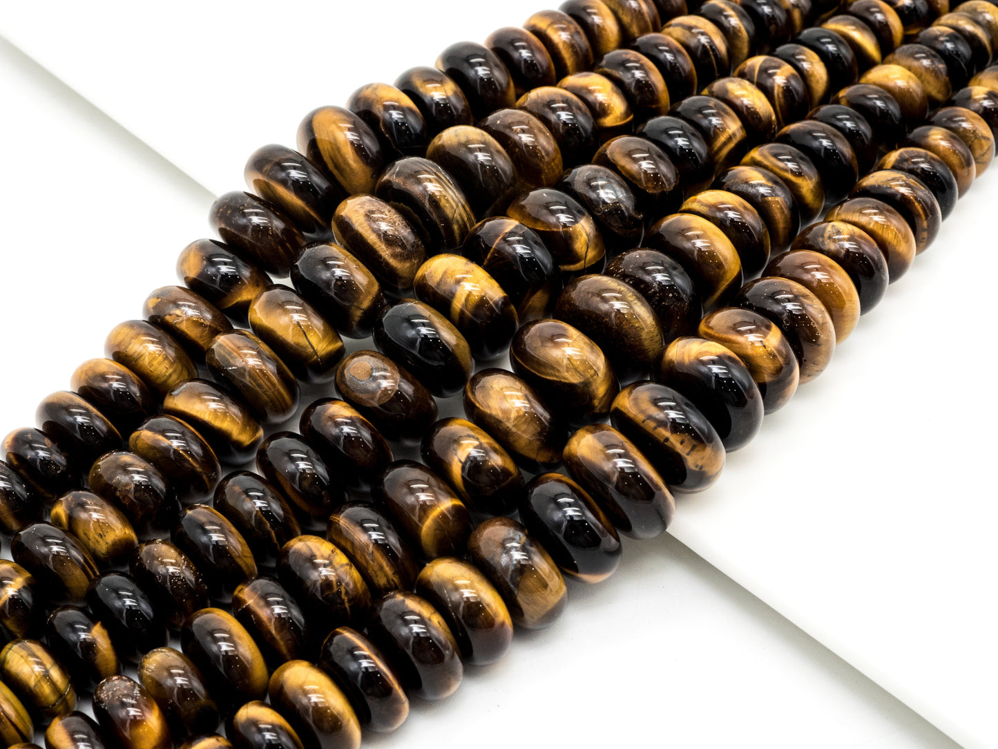 8-18mm High Quality Natural Yellow Tiger Eye Graduated,Faceted/Smooth Rondelle Gemstone Beads, 15inch strand, SKU#U202/u192