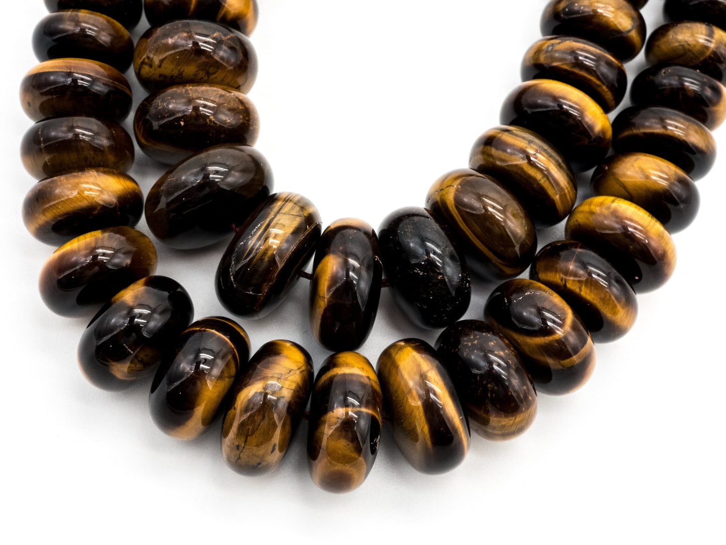 8-18mm High Quality Natural Yellow Tiger Eye Graduated,Faceted/Smooth Rondelle Gemstone Beads, 15inch strand, SKU#U202/u192