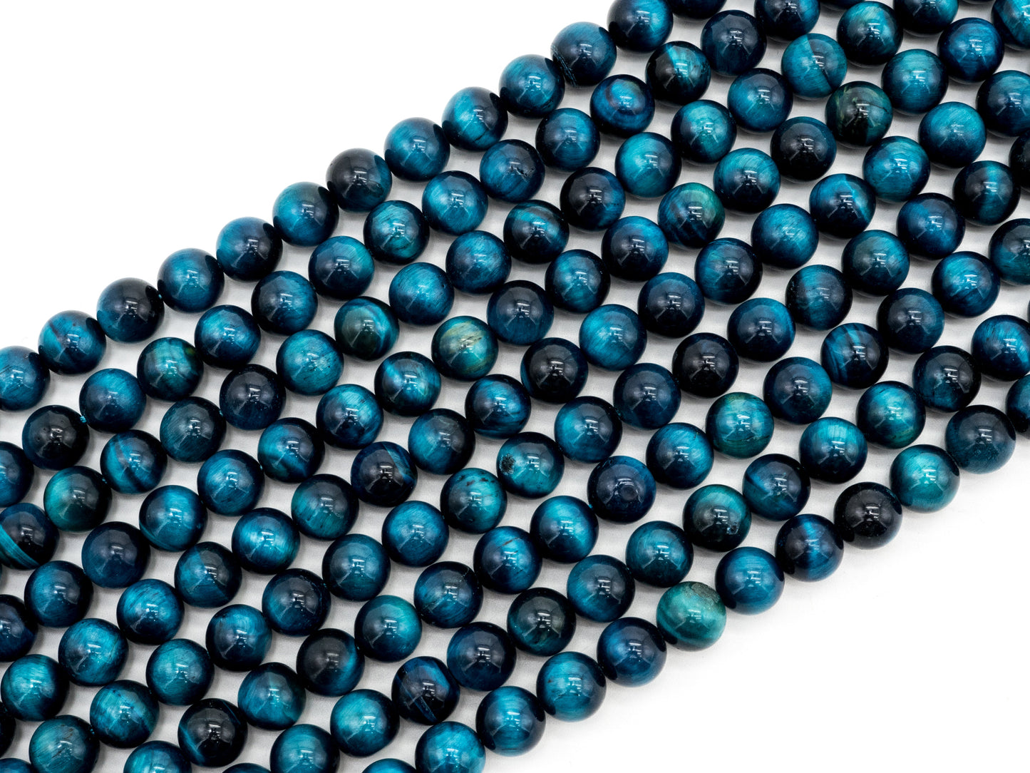 Quality Natural Enhanced Color Blue Tiger Eye Round Beads, 4mm/6mm/8mm/10mm/12mm/14mm, Blue Tiger Eye Gemstone, 15.5'' strand, SKU#U217