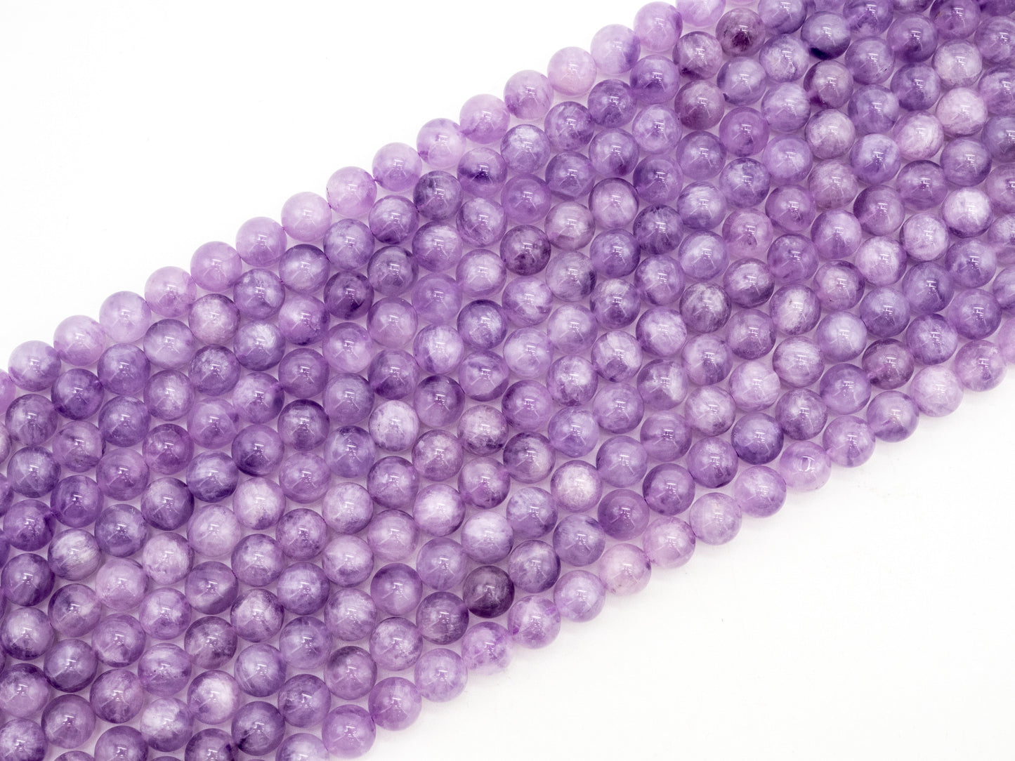 Quality Natural Lavender Jade Round Smooth Beads, 8mm/10mm/12mm beads Finish, Purple Gemstone Beads, 15.5inch strand, SKU#U216