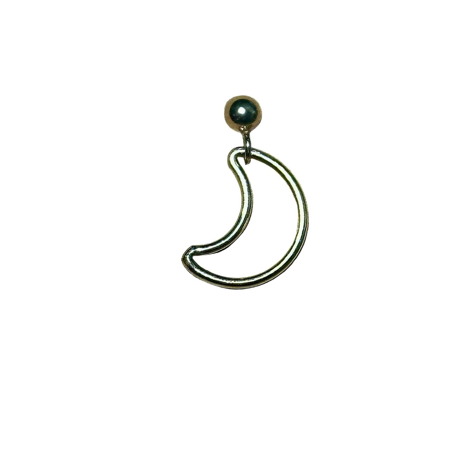 Crescent Moon Dangle Bertoni Earrings - Gold Filled Sterling Silver