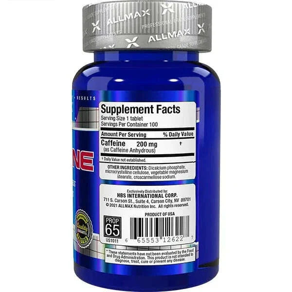 Allmax Caffeine 200mg, 100 Capsules