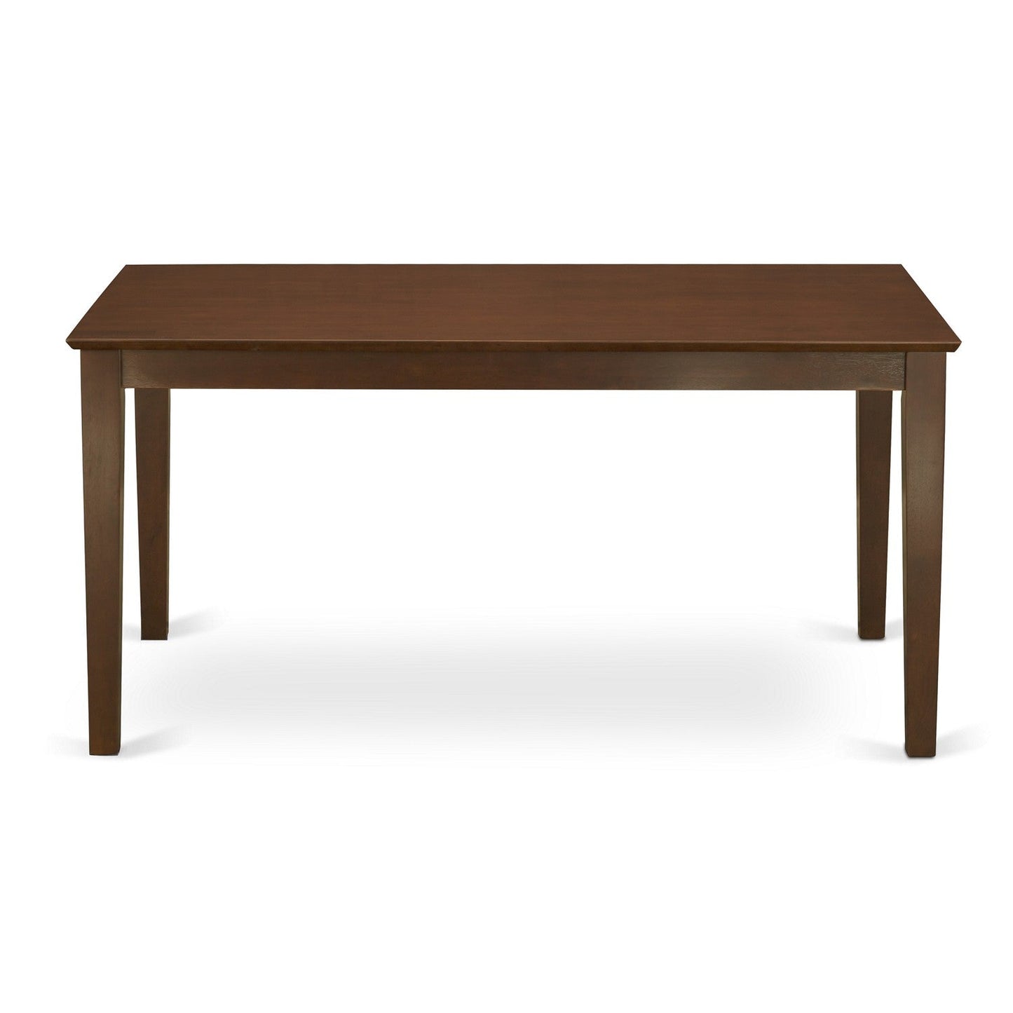 EAST WEST FURNITURE - CAVE5-MAH-47 - 5 Piece Kitchen Table Set - 4 Light Sable Linen Fabric Parson Dining Room Chairs with High Back and 1 Gorgeous Dining Table - Mahogany Finish