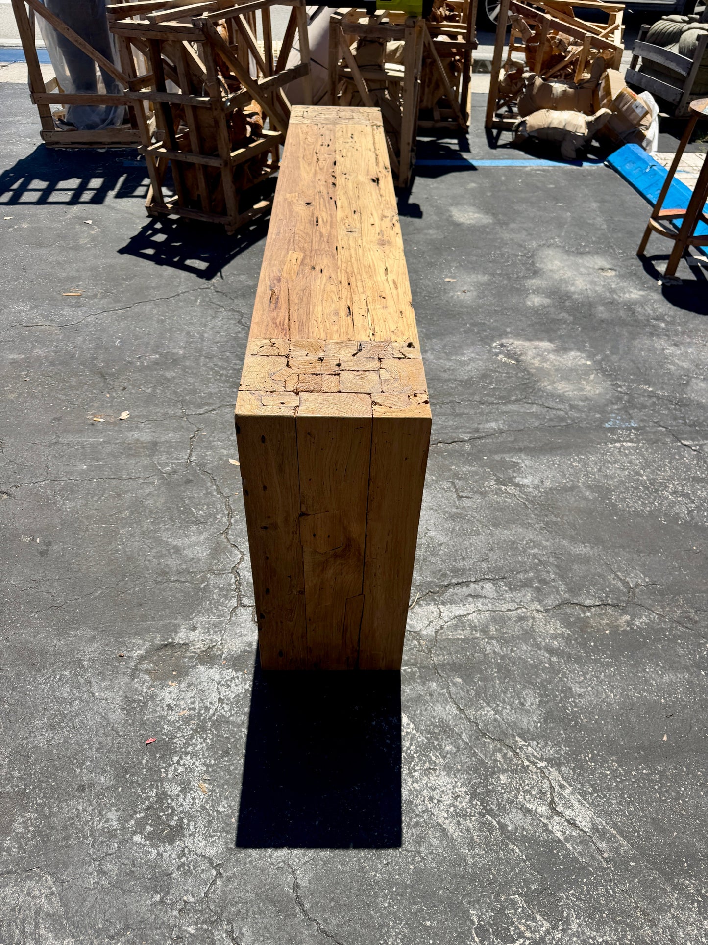 Recycled Teak Block Console 200 Cm