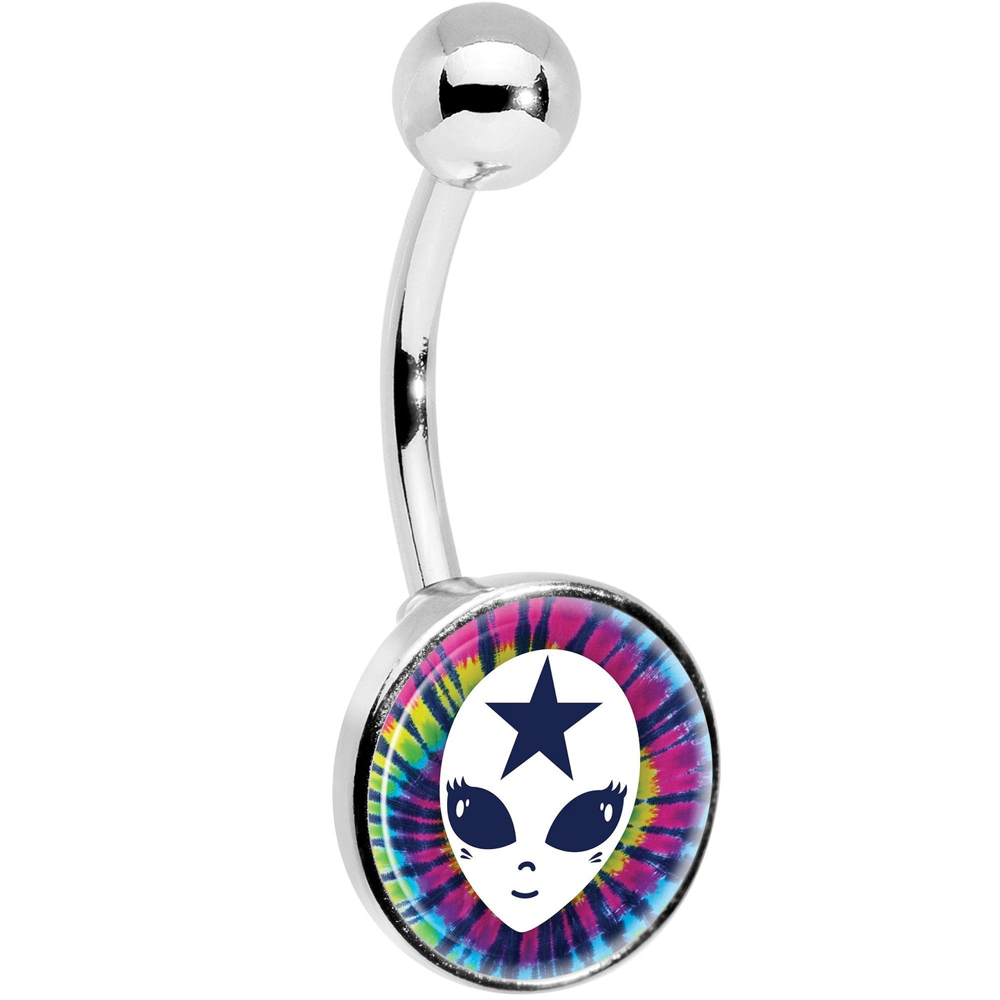 Star Tie Dye Alien Belly Ring