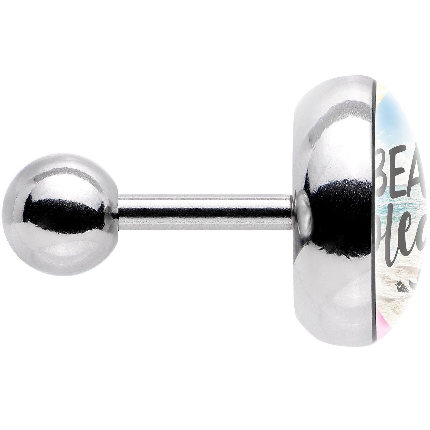 16G 1/4 Tropical Paradise Beach Please Tragus Cartilage Earring