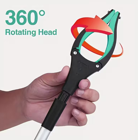 Pince de ramassage pliable en acier robuste – 81 cm avec aimant et poignée antidérapante