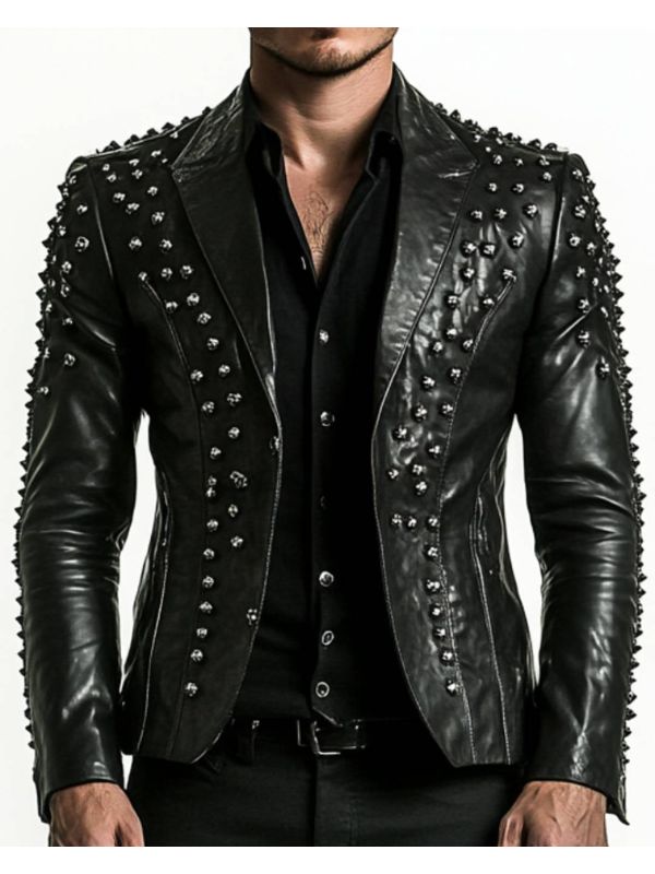 Carter Black Leather Blazer – Sophisticated Leather Blazer for Men
