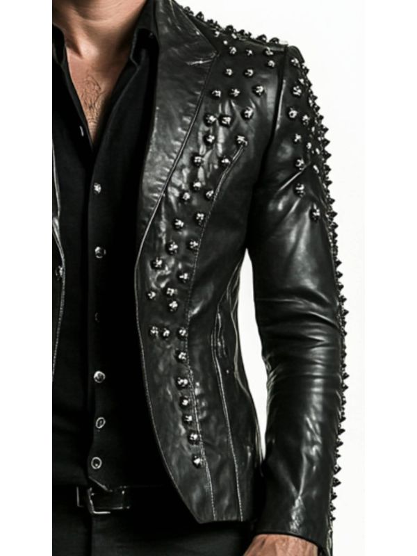 Carter Black Leather Blazer – Sophisticated Leather Blazer for Men