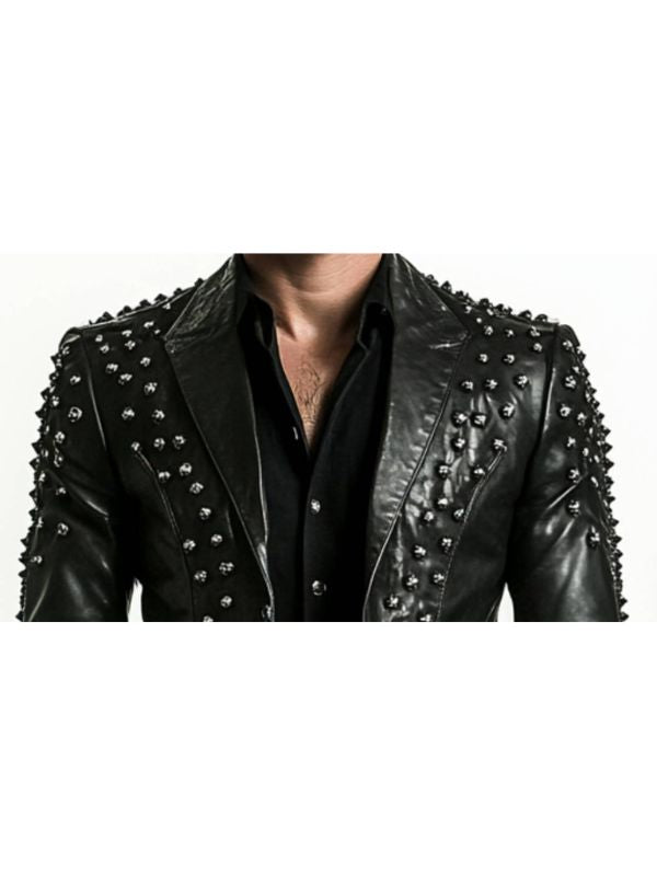 Carter Black Leather Blazer – Sophisticated Leather Blazer for Men