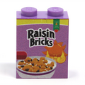 Raisin Bricks Cereal 1x2x2 Brick on real LEGO part - B3 Customs