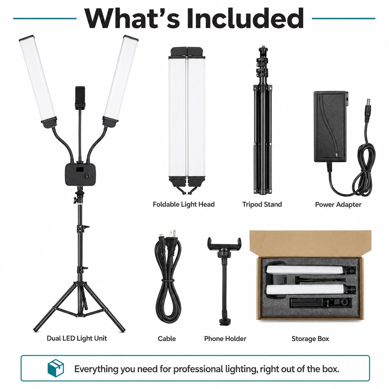 INKSOUL Flexible Double Arms LED Fill Light