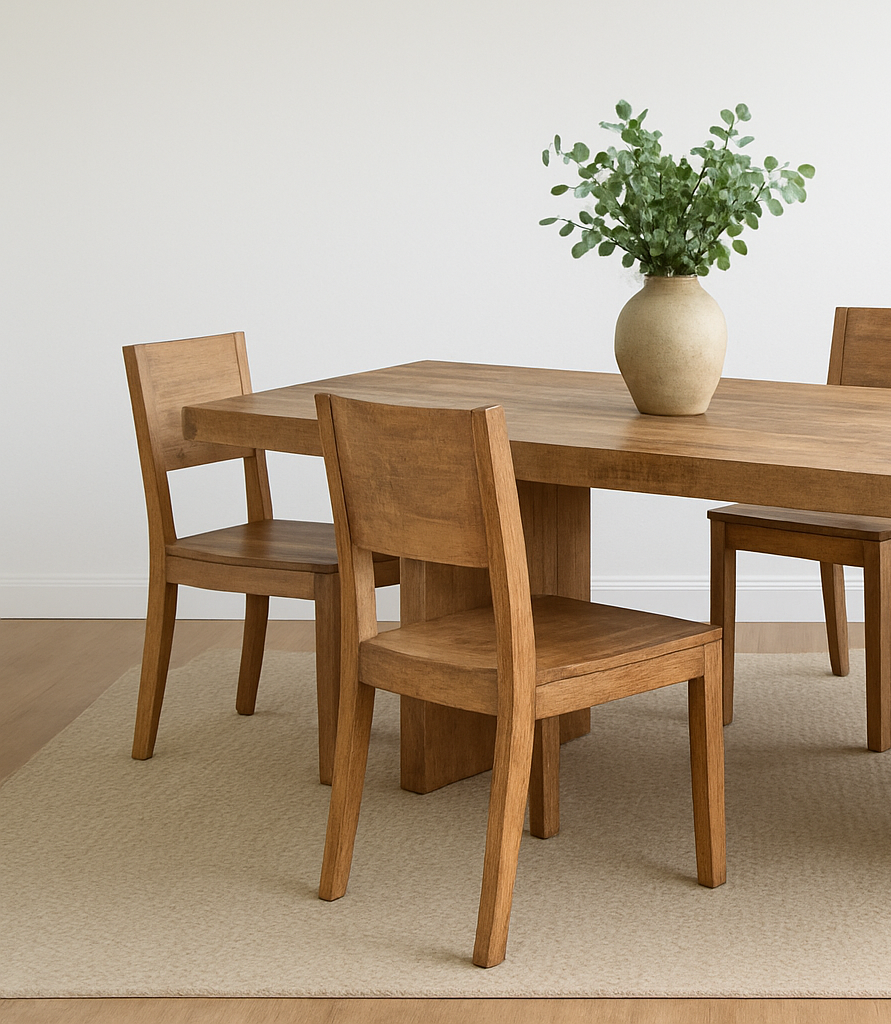Timbergirl Solid Mango Wood Simple Chair -  Set of 2