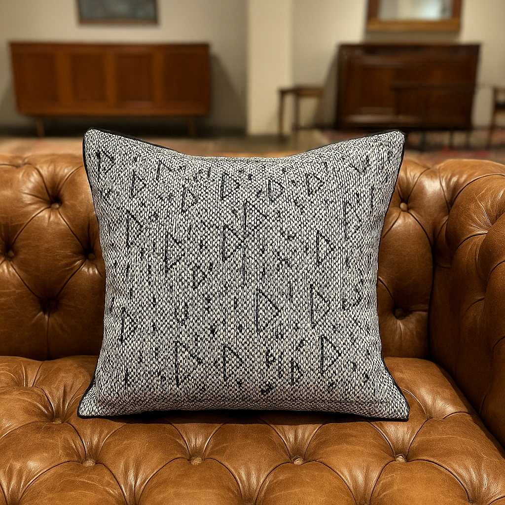 Black & White Geometric Accent Cushion