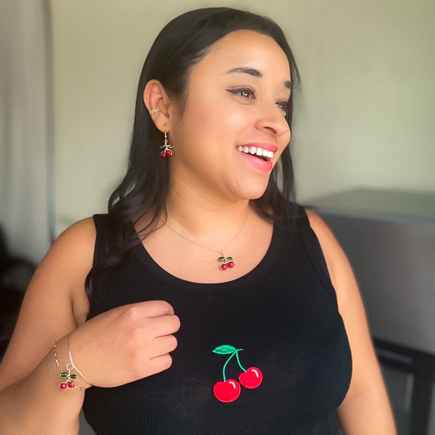 Cherries necklace
