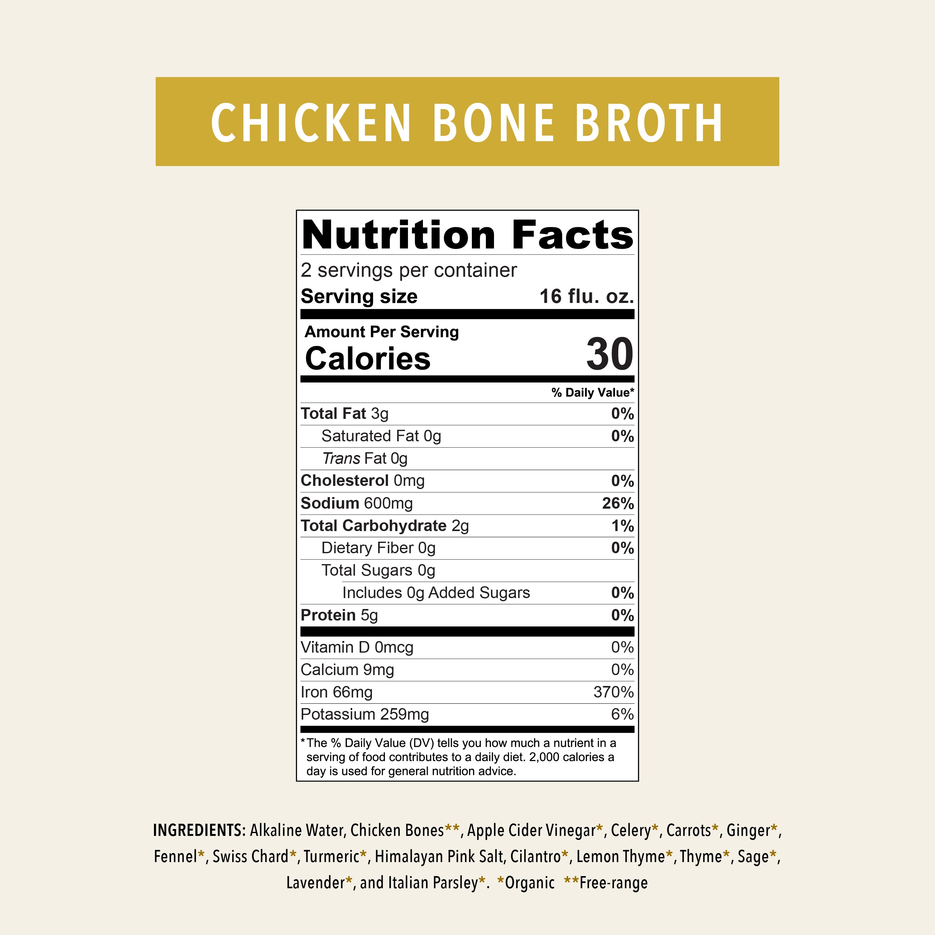 Organic Chicken Bone Broth Elixir