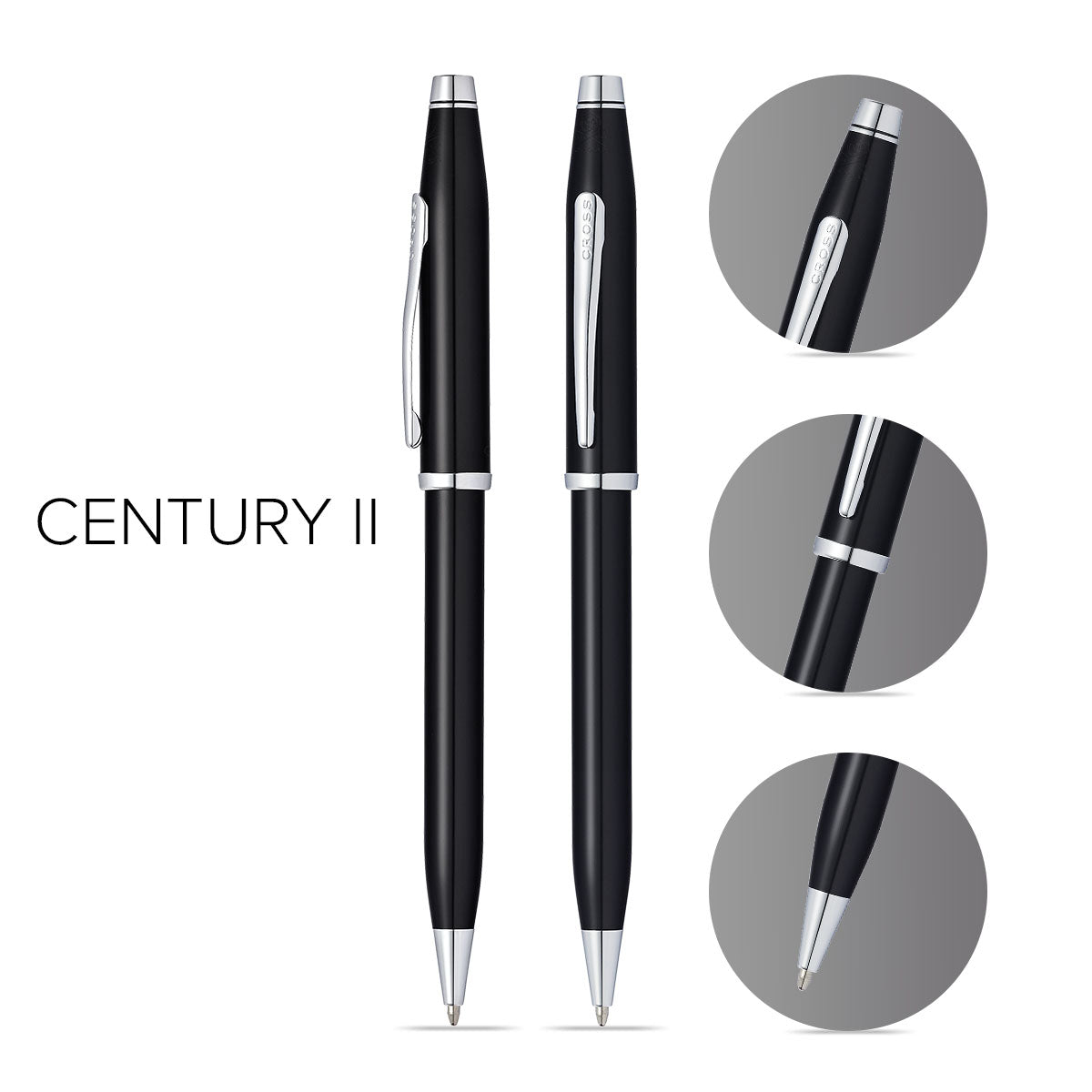 Century® II Black Lacquer Ballpoint Pen