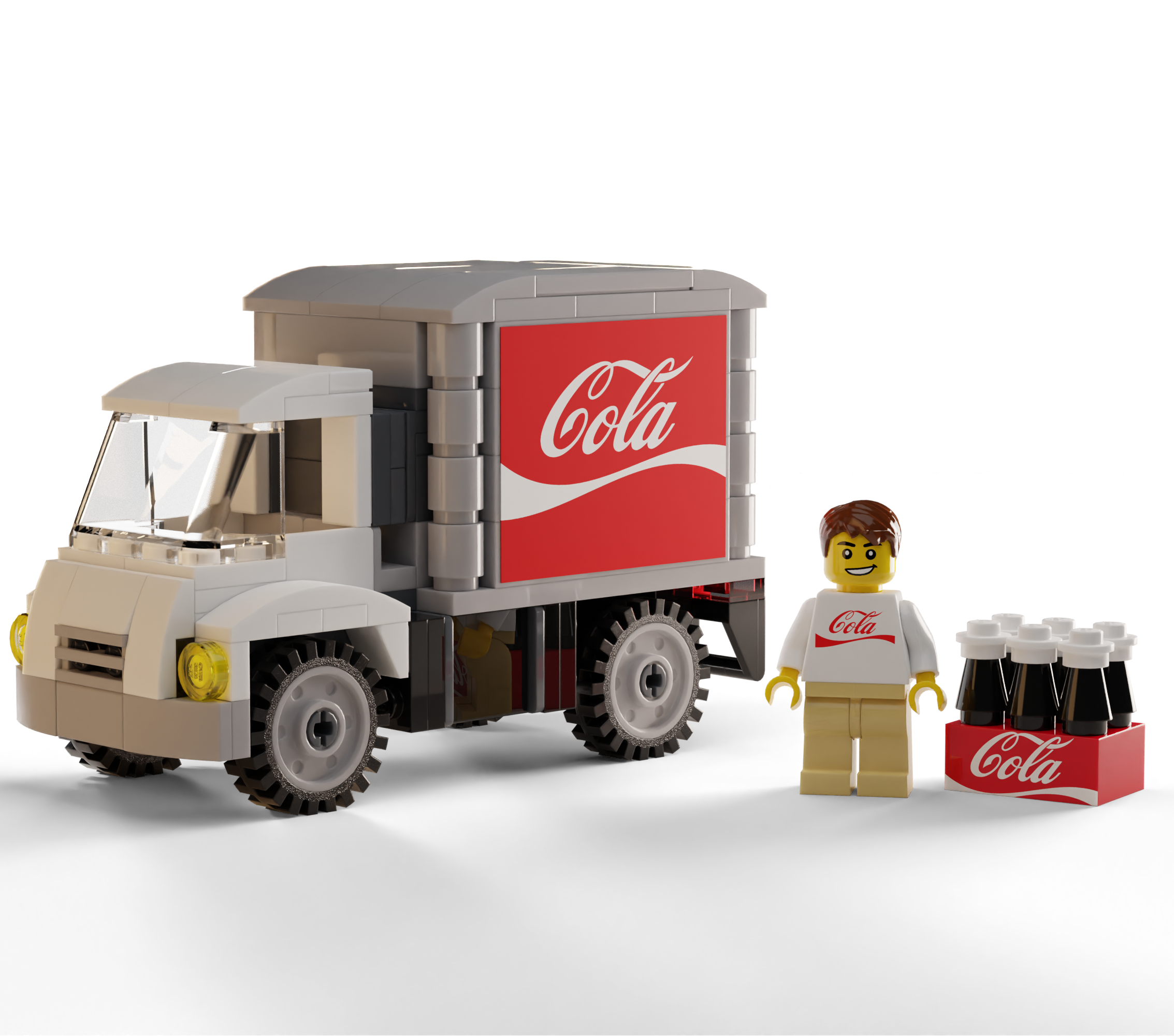 Cola Soda Delivery Truck with Minifig