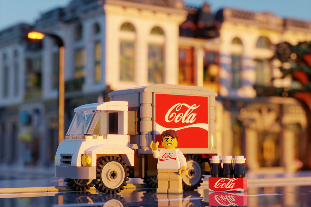 Cola Soda Delivery Truck with Minifig