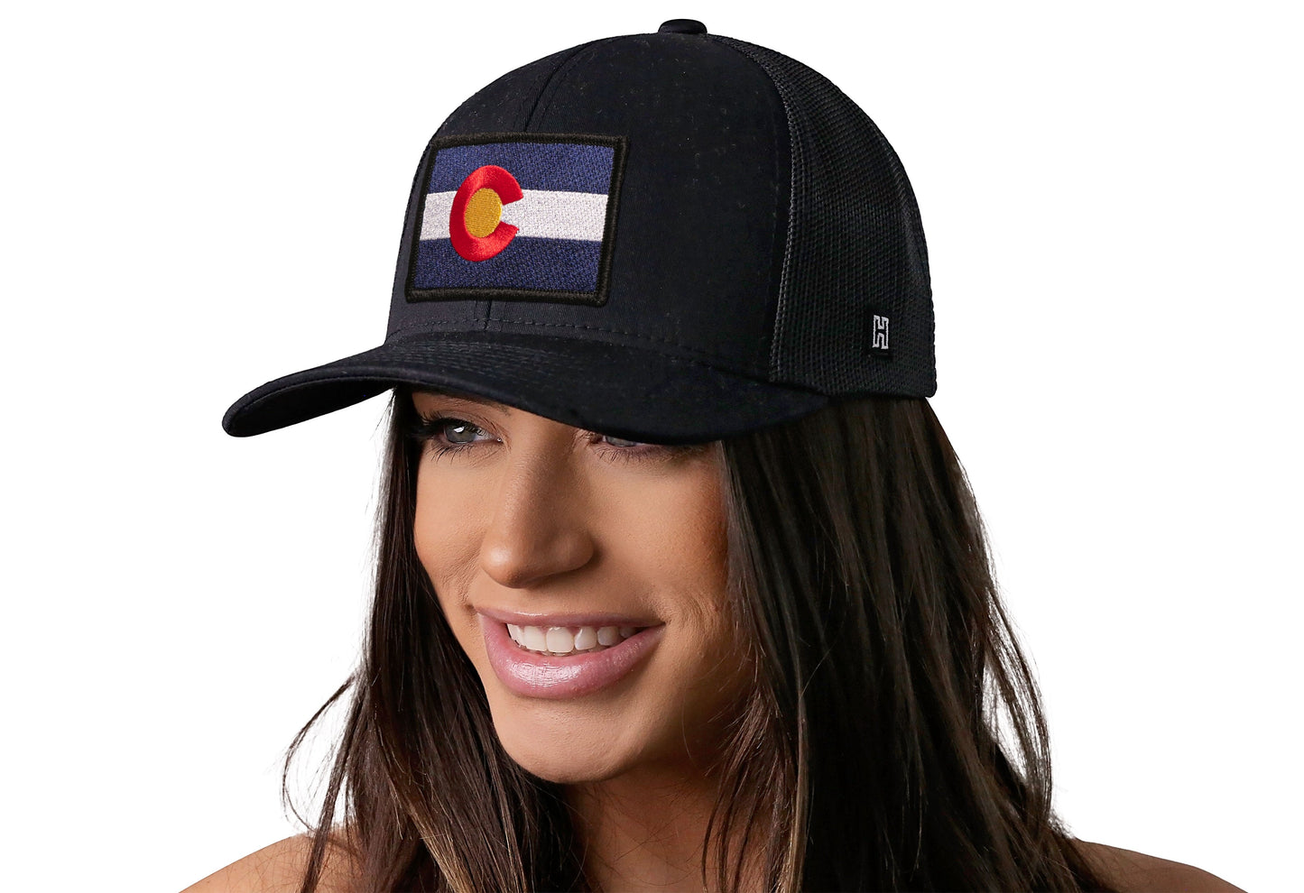 Colorado Flag Trucker Hat  |  Black CO Snapback