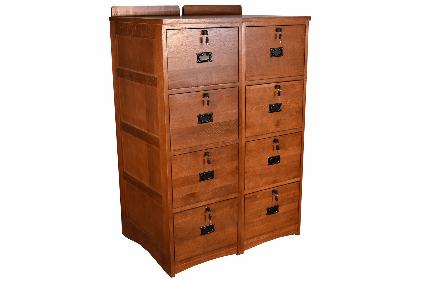 Mission Solid Oak 4 Drawer File Cabinet - Michaels Cherry