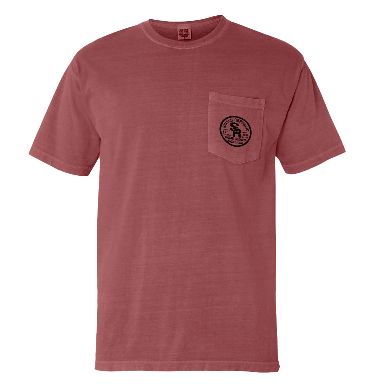 シールドブランドのポケットTシャツ