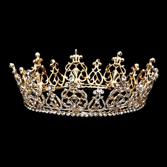 Stone Embellished Crown Tiara
