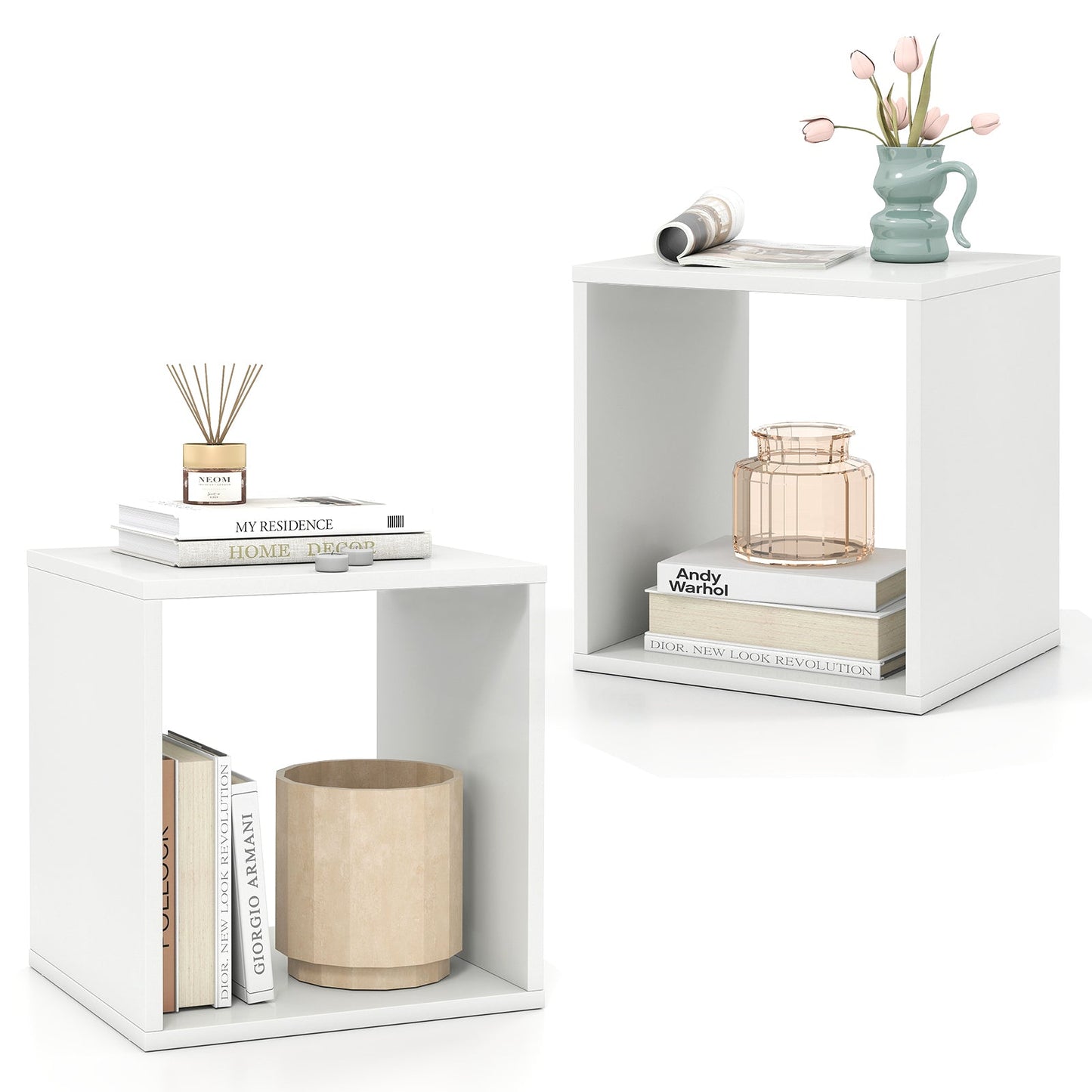 Cube Storage Organizer Set of 2 for Living Room Bedroom Study