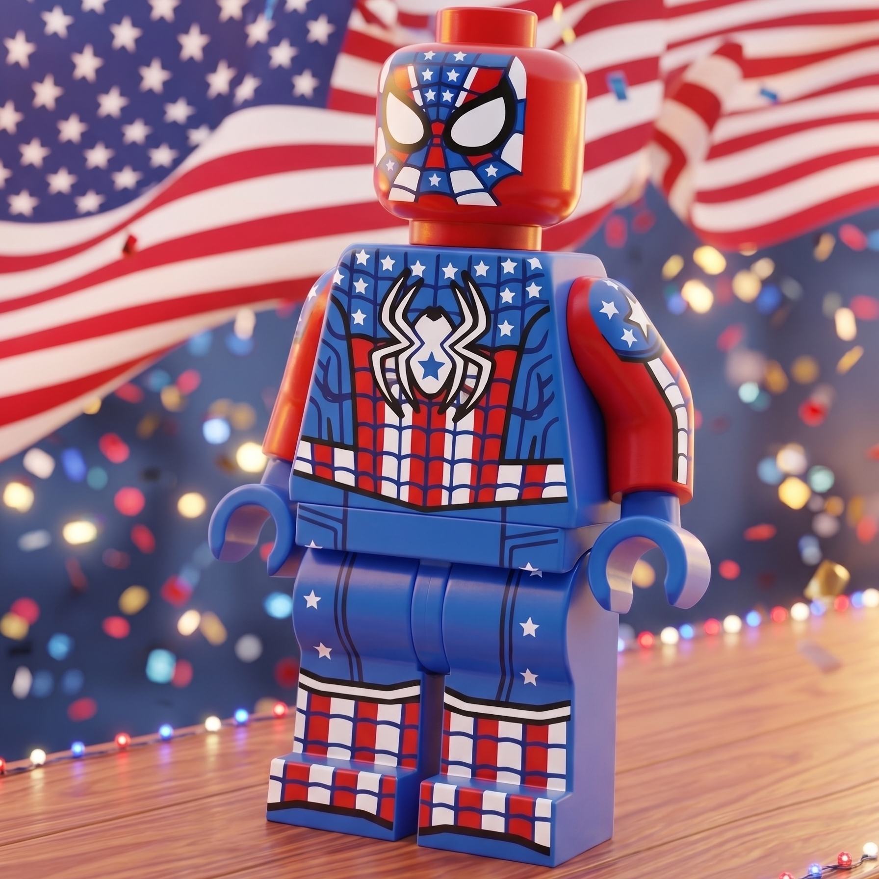 PATRIOTIC Spidey 250 Minifig