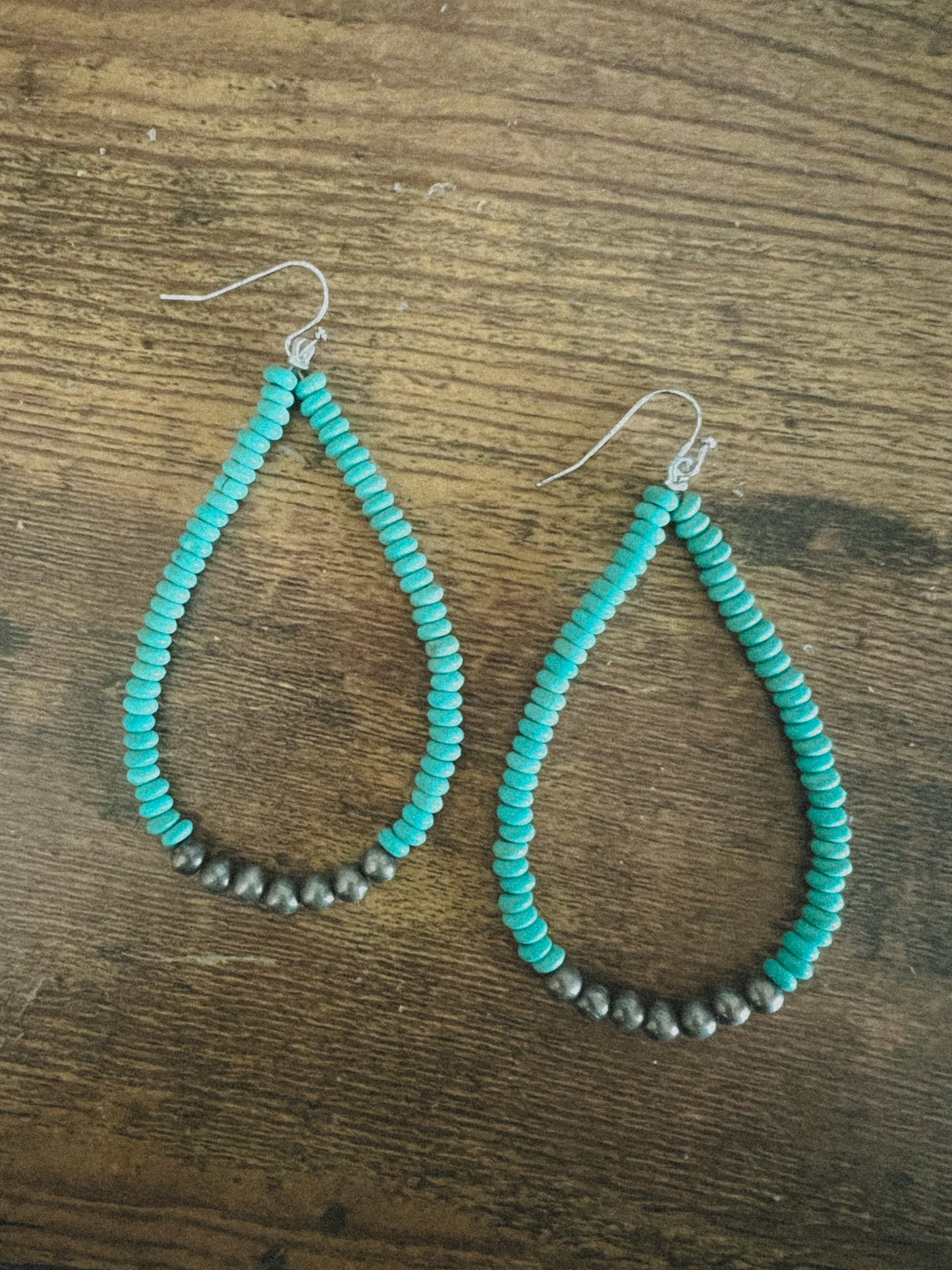 Beautiful Turquoise and Navajo Pearl Earrings