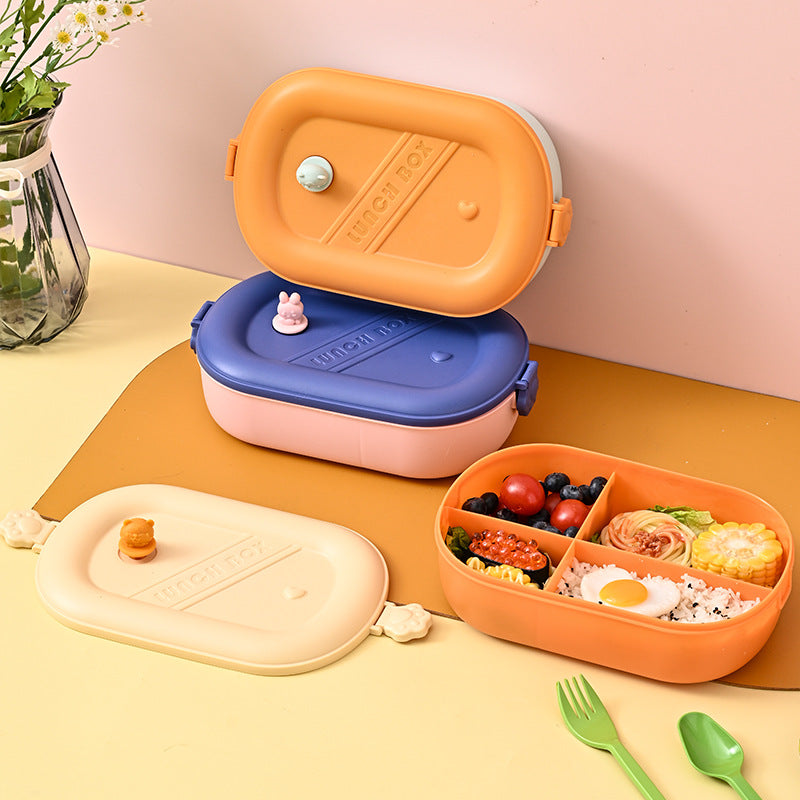 Microwaveable sealed lunch box food grade compartment portable lunch box