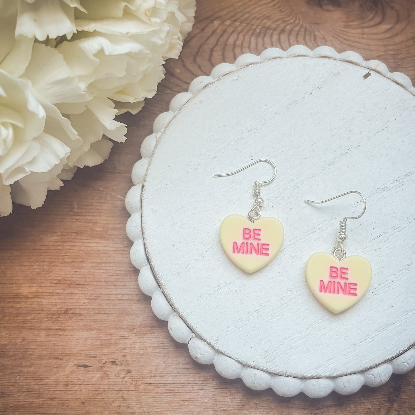 Beautiful Candy Heart Valentines Earrings