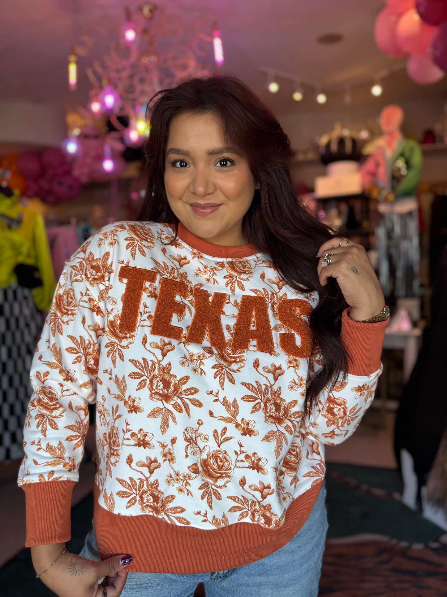 Brianna Cannon • TEXAS FLORAL TOILE SWEATSHIRT