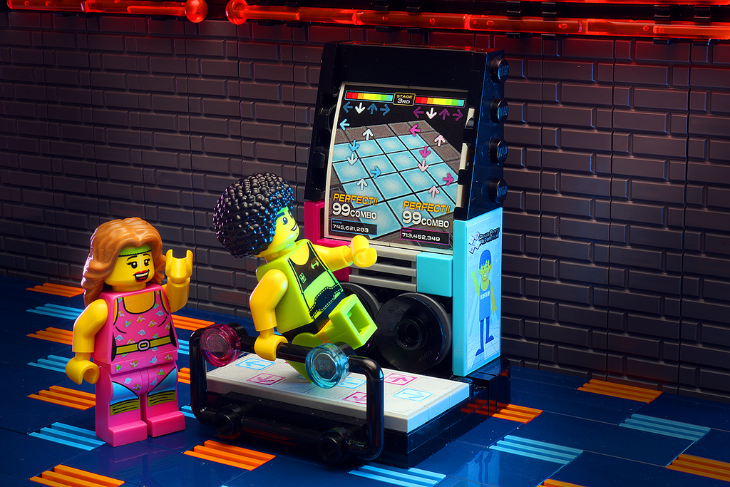 Arcade Dance Machine Minifig Set de construction créé à partir de pièces LEGO - B3 Customs
