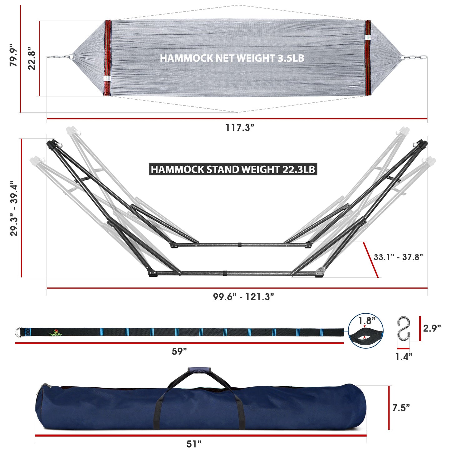 Comfort Set Original Hammock Stand