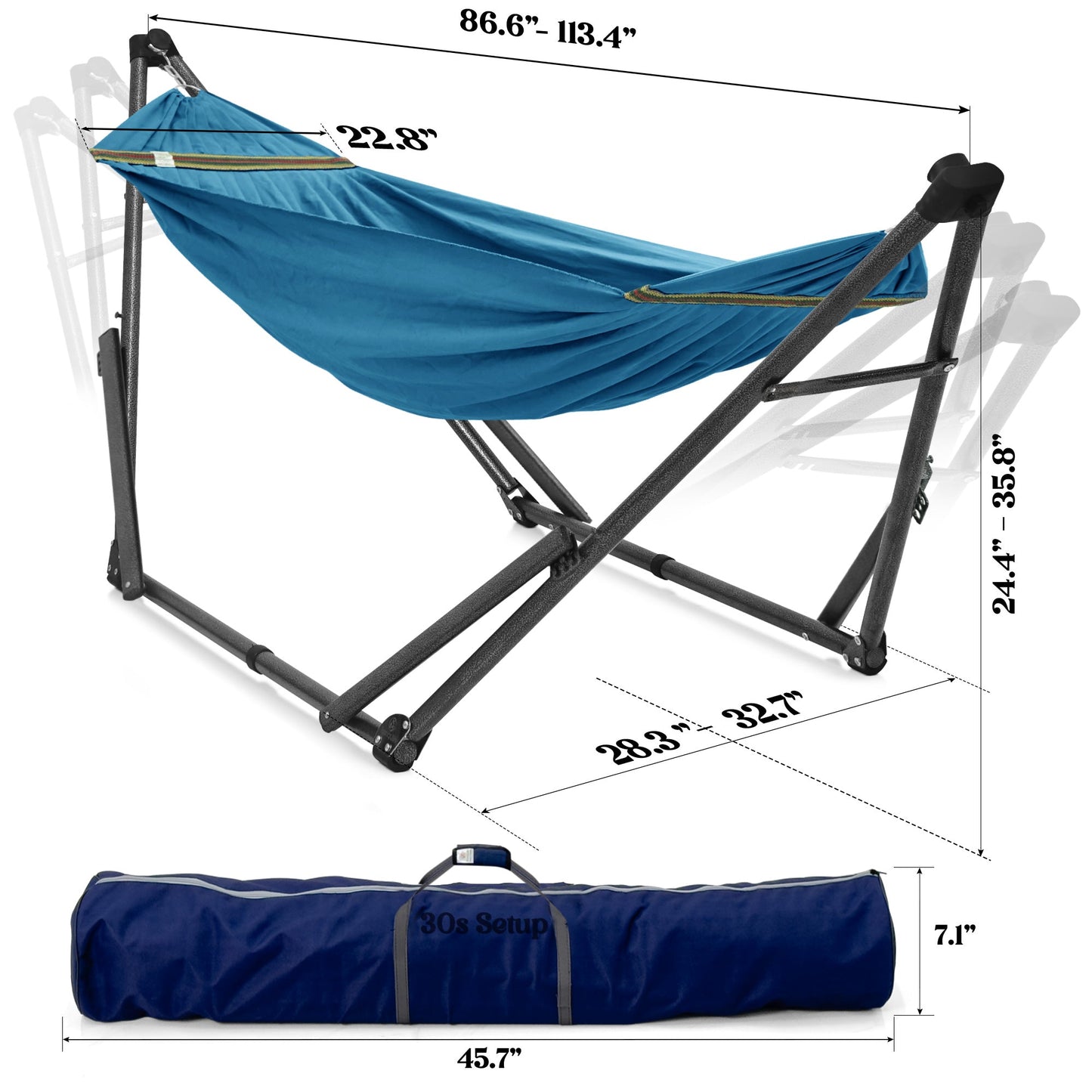 Uniki Canvas Hammock with Stand